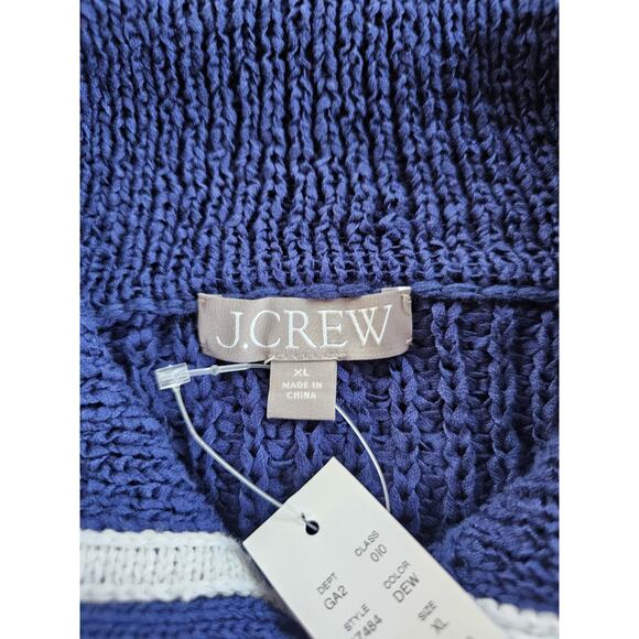 J. Crew Textured Sailor Sweater Women's Size XL Relaxed Nautical Saint-Tropez - Picture 7 of 10